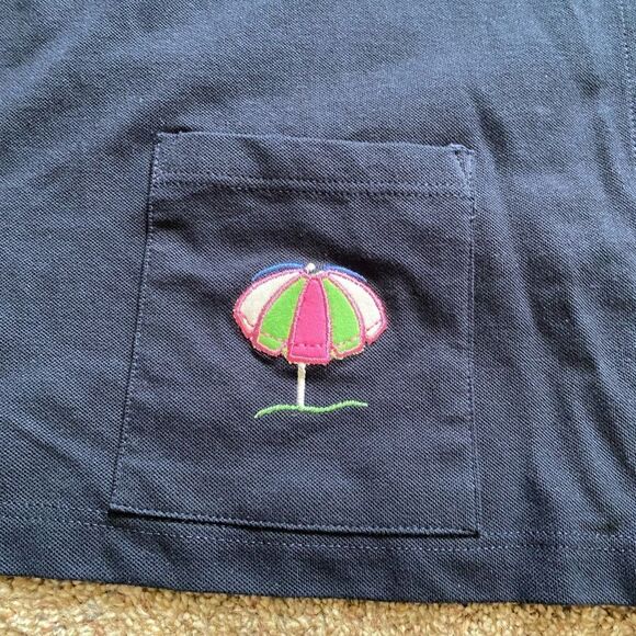 Ulla Popken Top Shacket Button Down Blue Embroidered Umbrella New Womens 16 18 - Picture 3 of 6